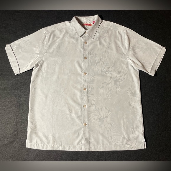 Havanera Co. Hawaiian Men’s Shirt Gray Polyester Size XL - Picture 1 of 6
